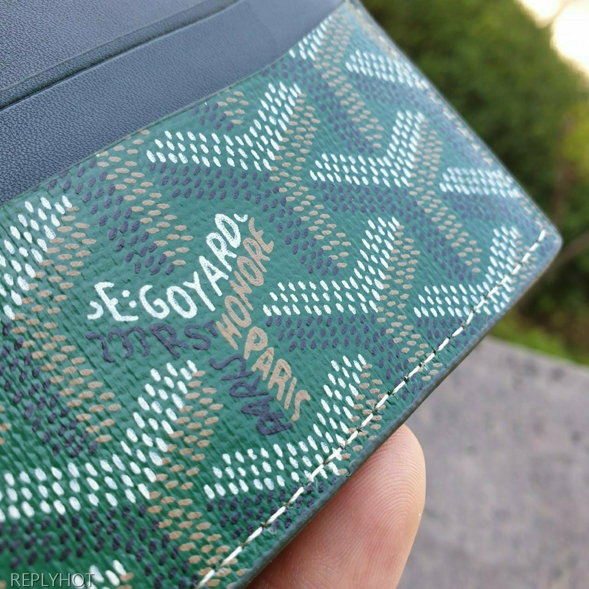 고야드 카드 지갑 그린