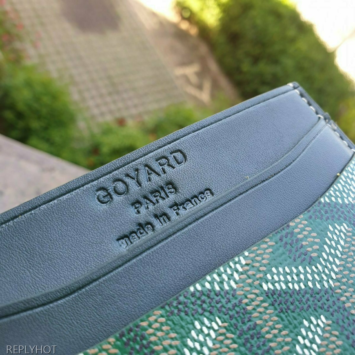 고야드 카드 지갑 그린