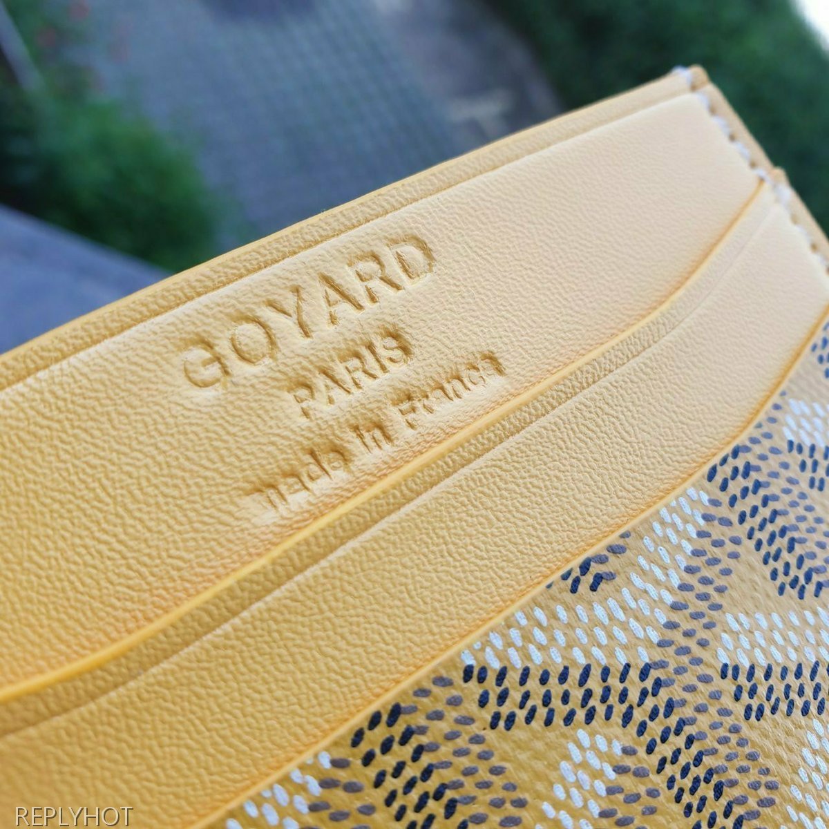 고야드 카드 지갑 엘로우