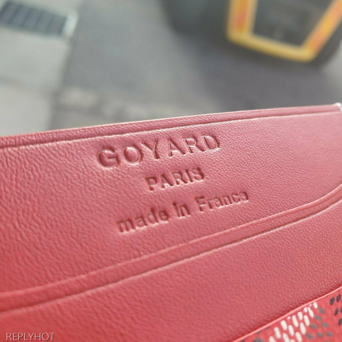 고야드 카드 지갑 레드