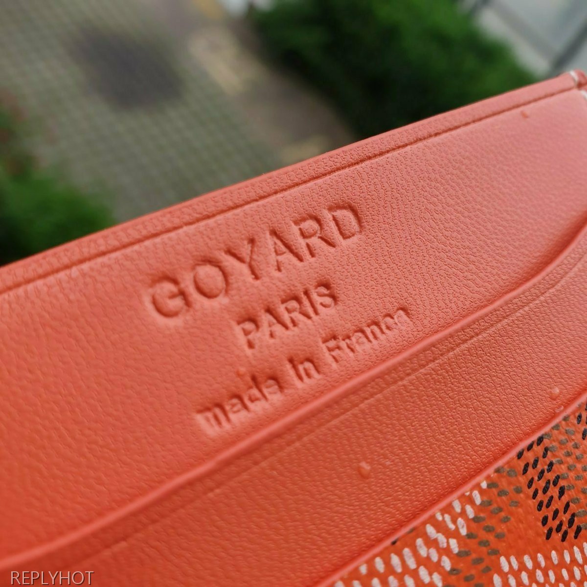 고야드 카드 지갑 오렌지
