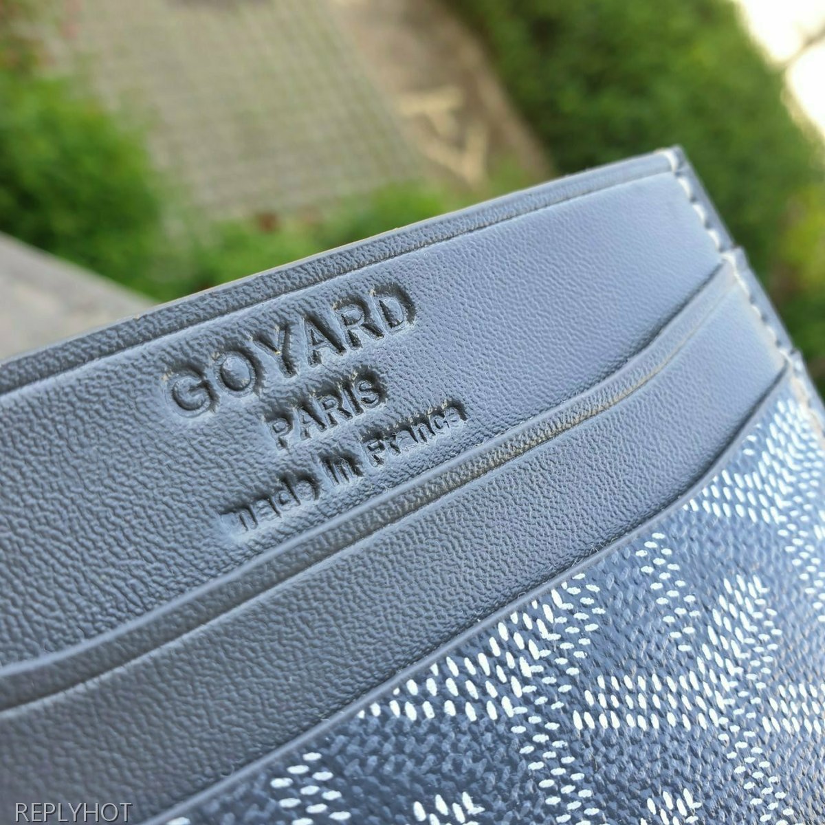 고야드 카드 지갑 그레이