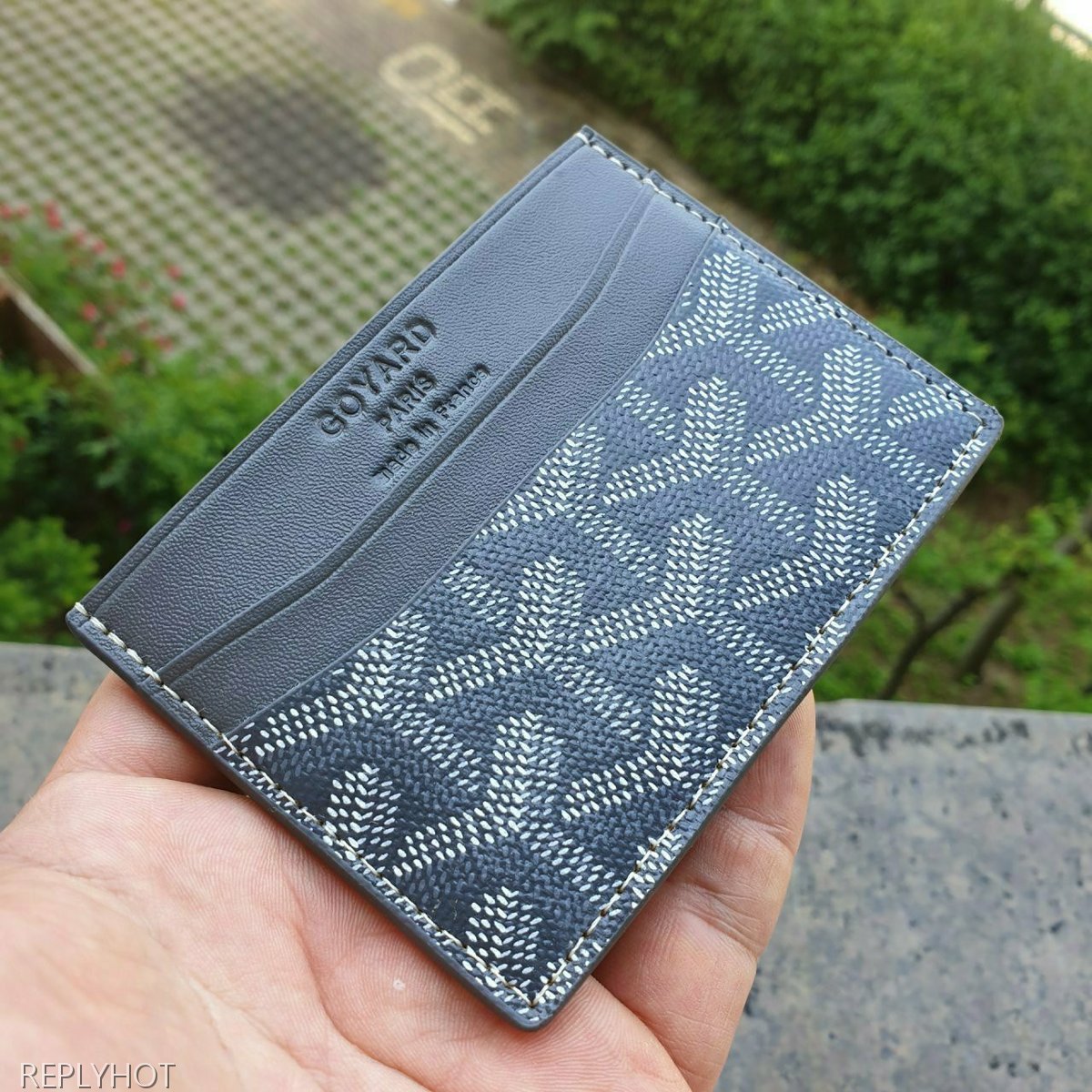 고야드 카드 지갑 그레이