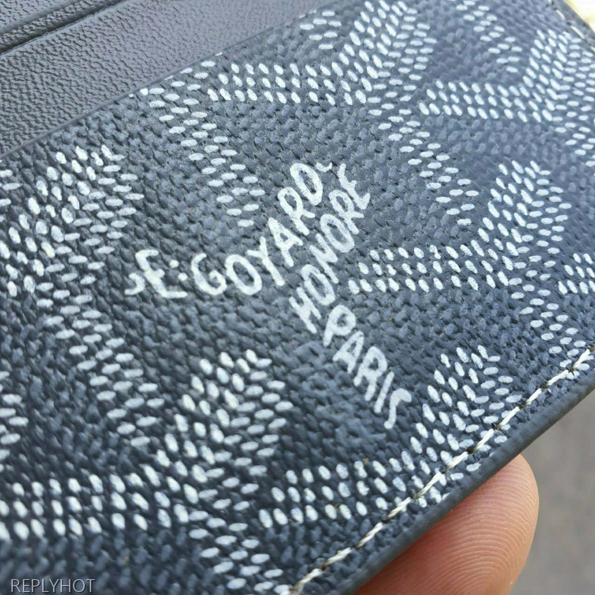 고야드 카드 지갑 그레이