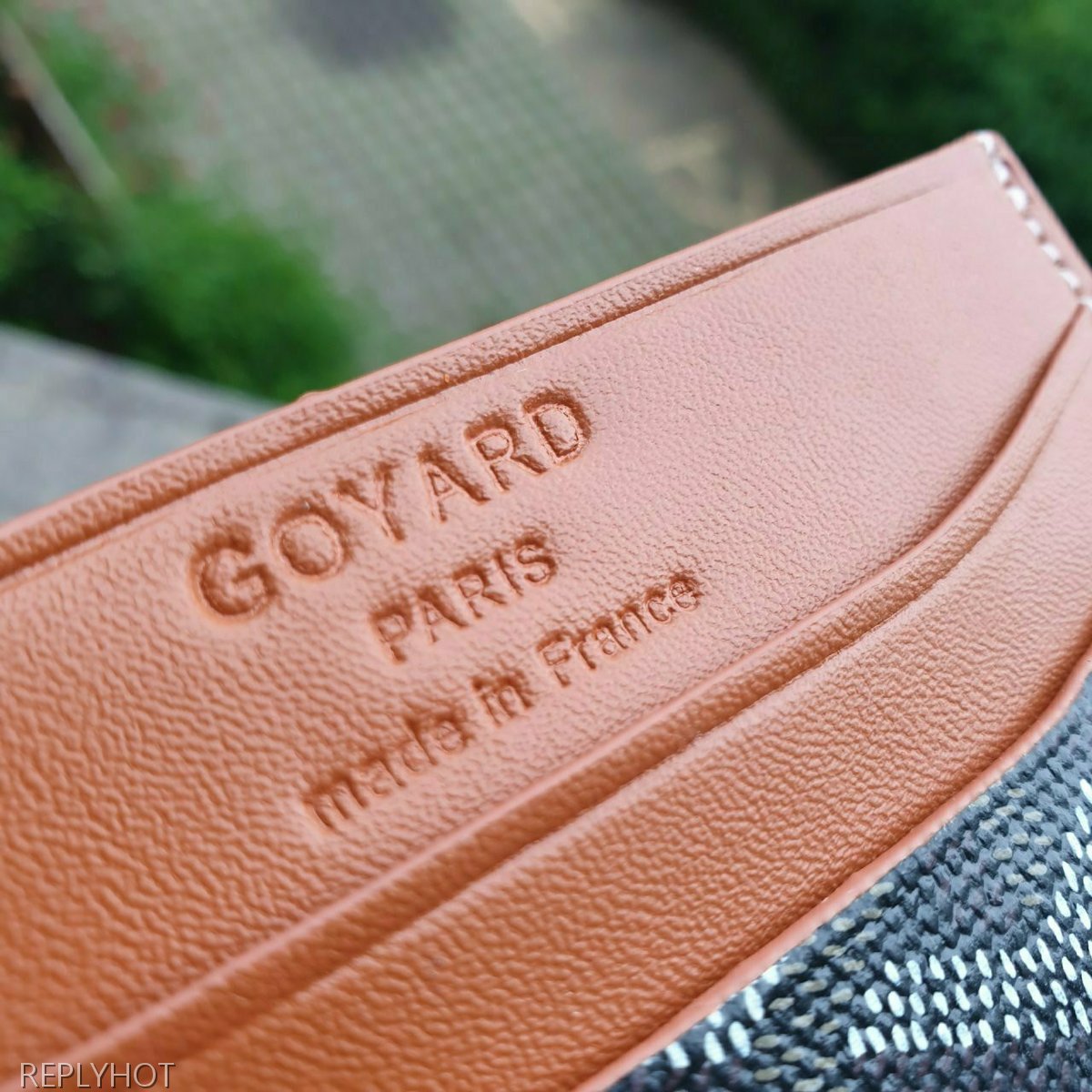 고야드 카드 지갑 블랙 & 브라운