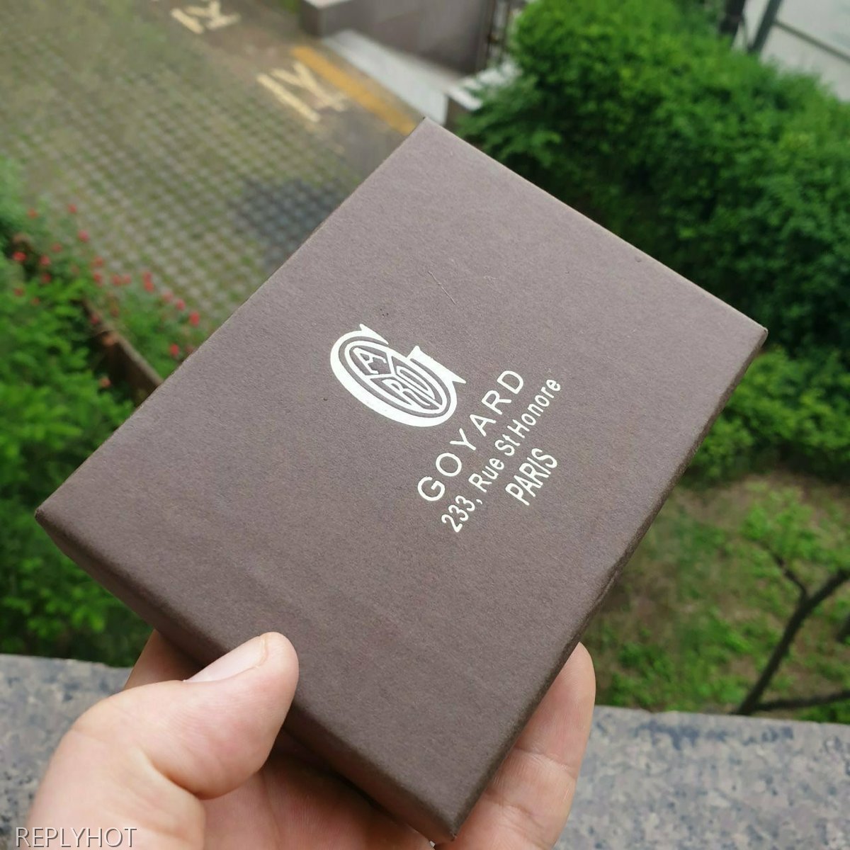 고야드 카드 지갑 블랙 & 브라운