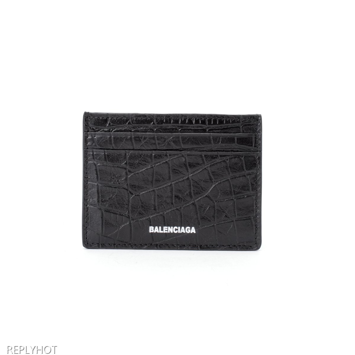 발렌시아가 크로커다일 텍스처 카드 지갑