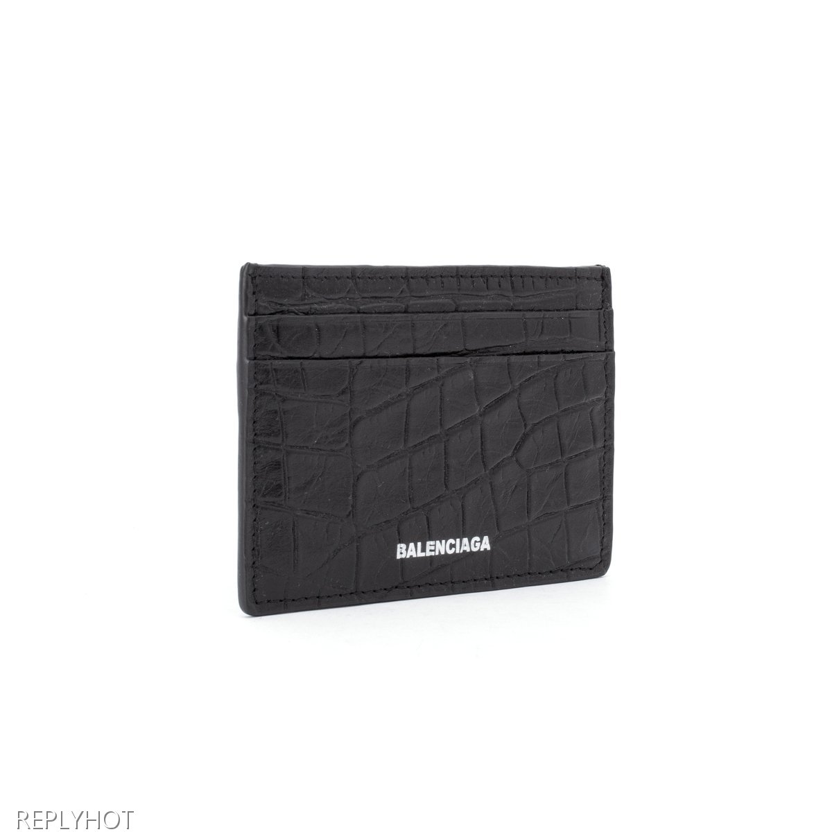 발렌시아가 크로커다일 텍스처 카드 지갑