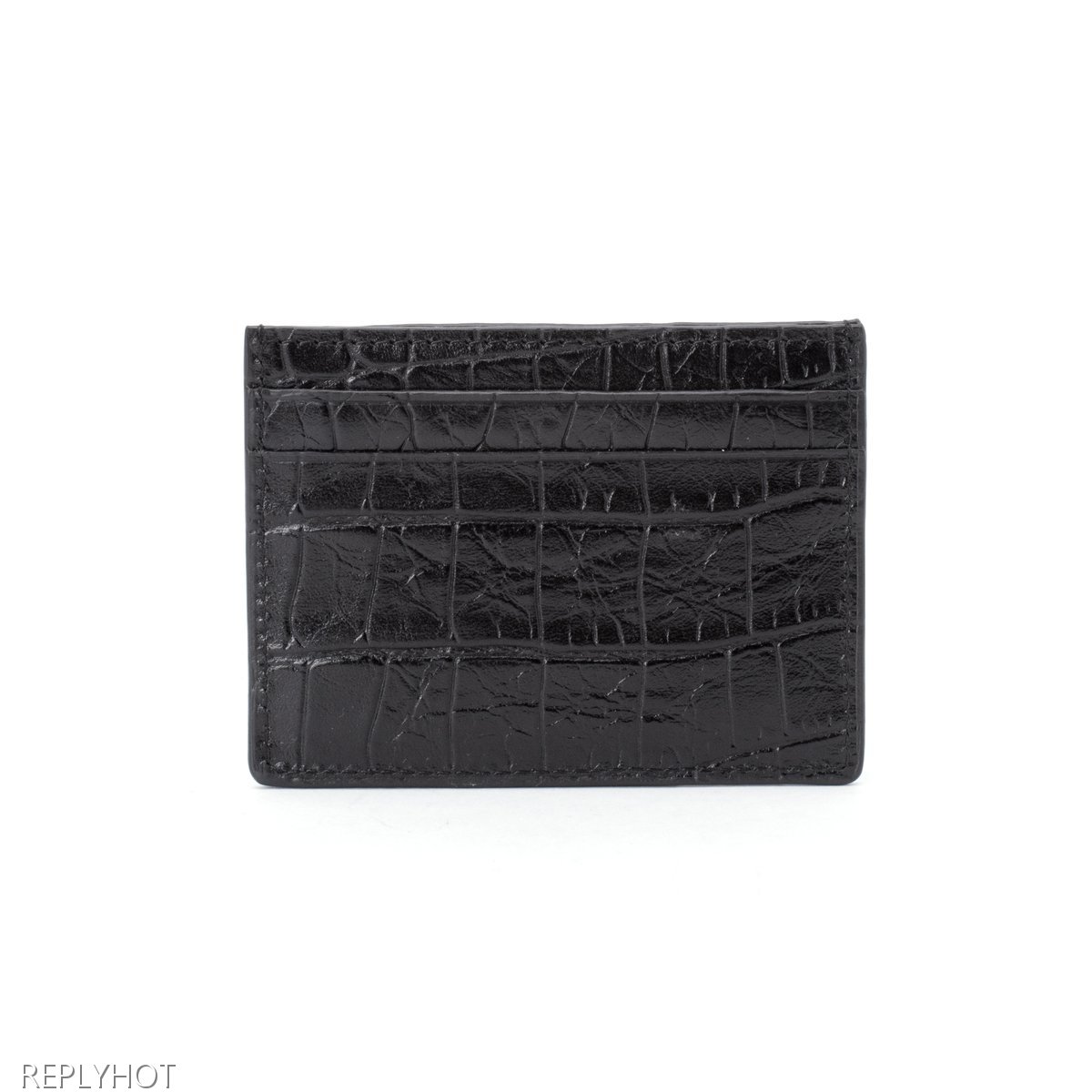 발렌시아가 크로커다일 텍스처 카드 지갑