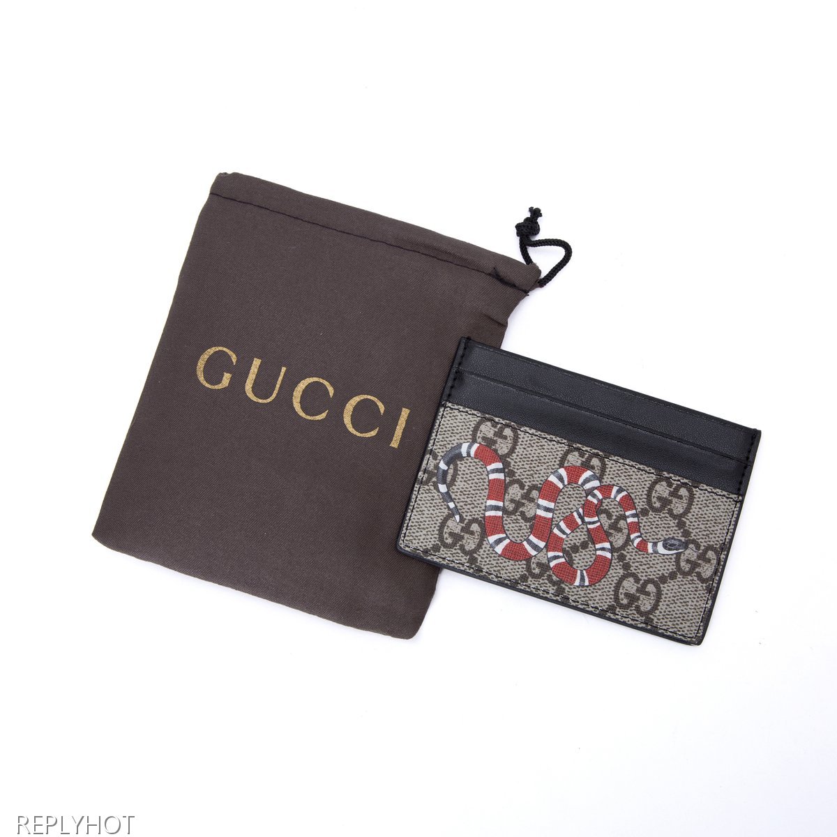 구찌 스네이크카드지갑(갈색)