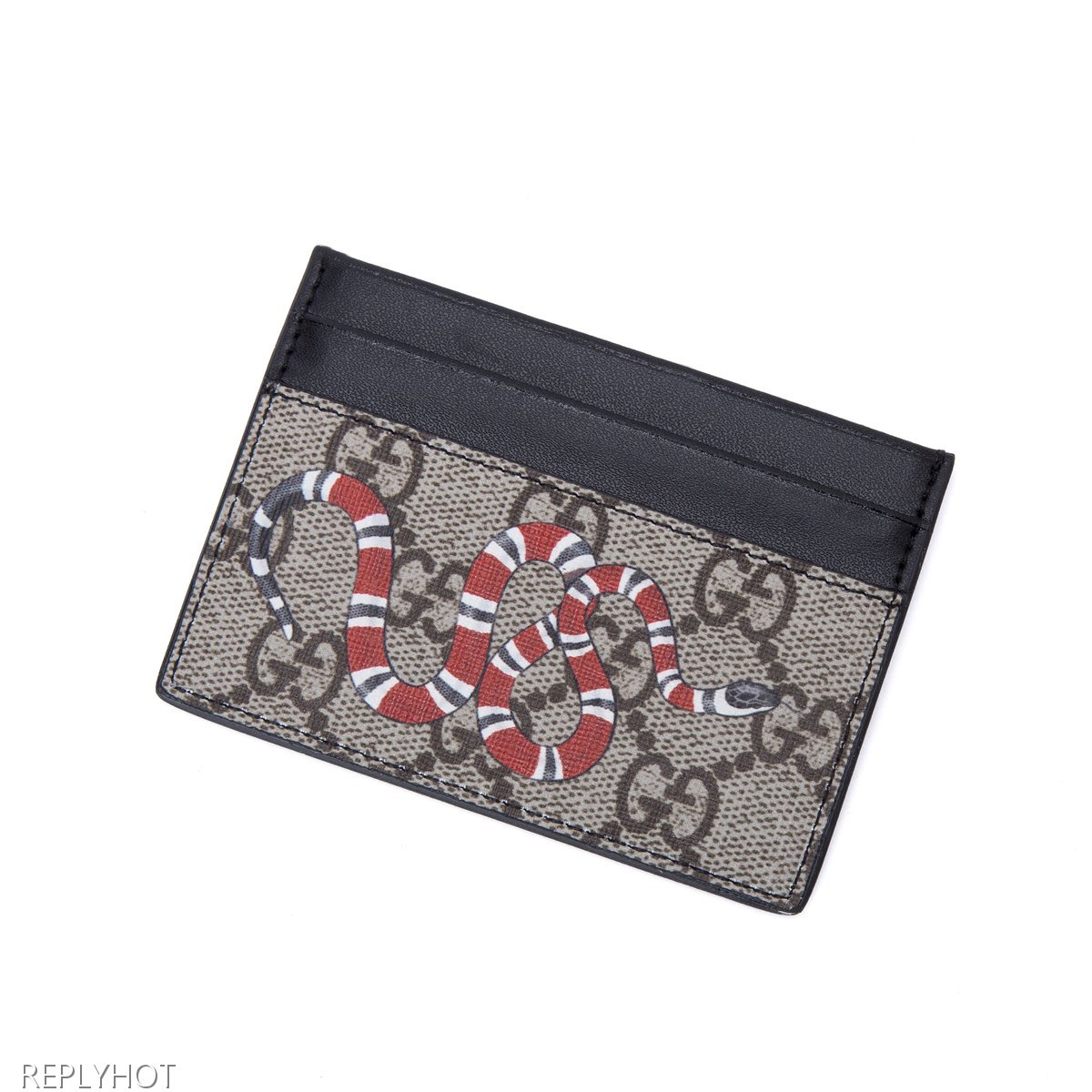 구찌 스네이크카드지갑(갈색)