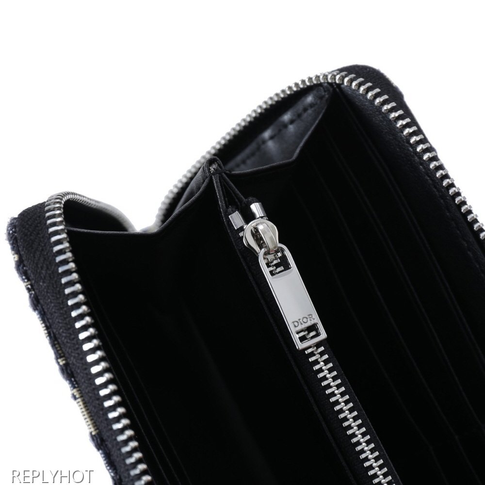 디올 지퍼 장지갑