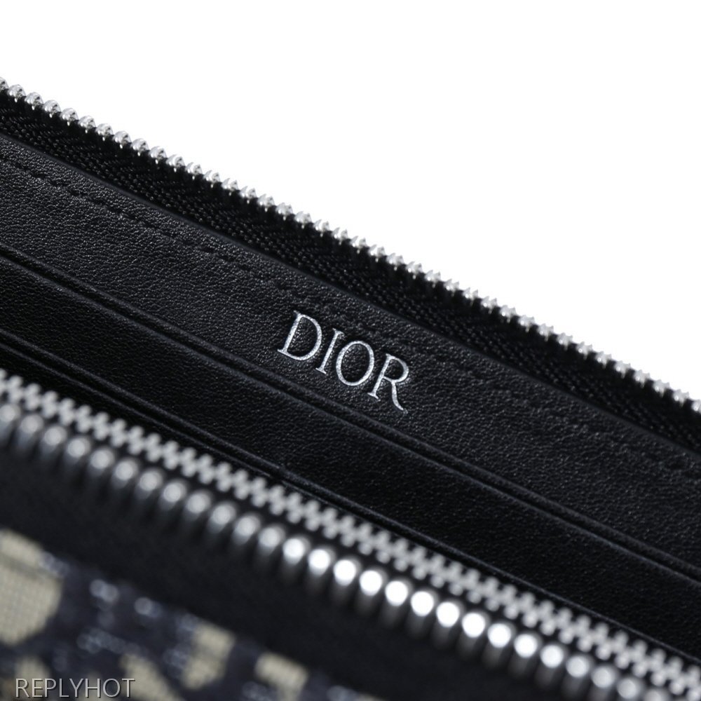 디올 지퍼 장지갑