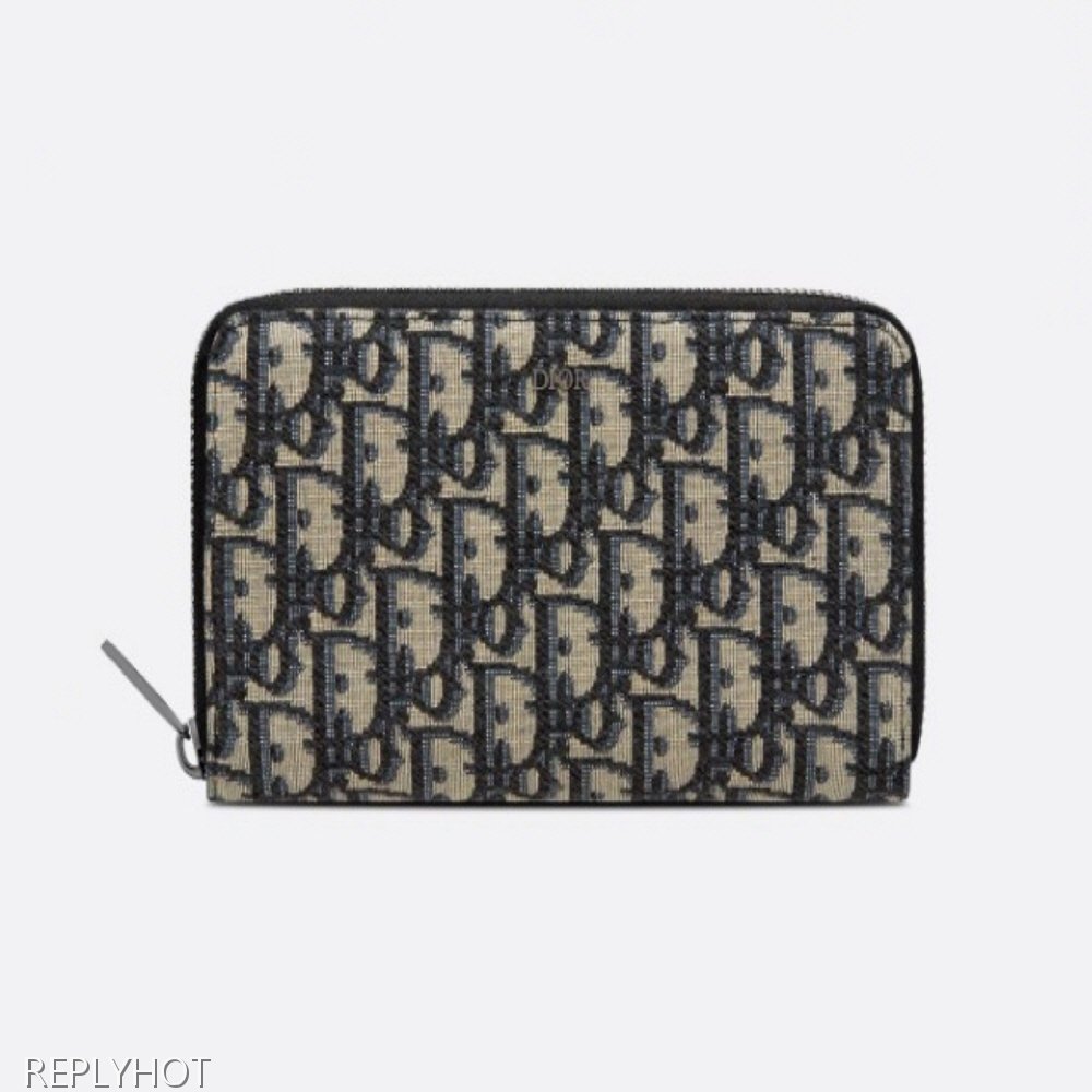 디올 지퍼 장지갑