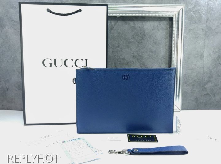 구찌 마몬트 파우치 로얄 블루 가죽 지갑