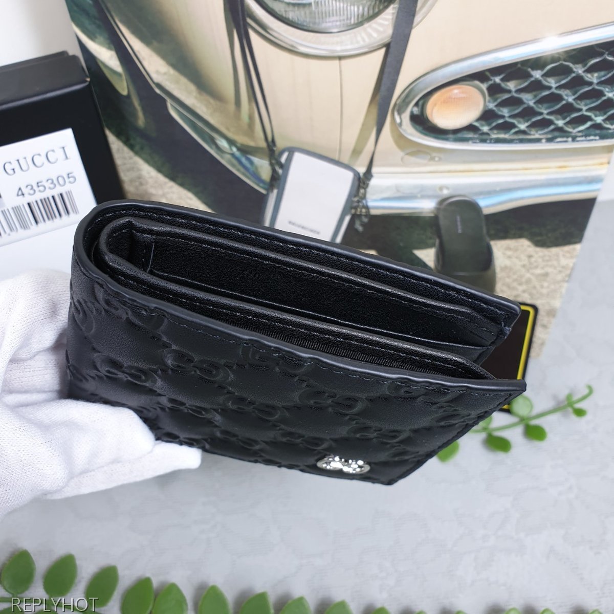 구찌 남성 씨마 로고 반 지갑