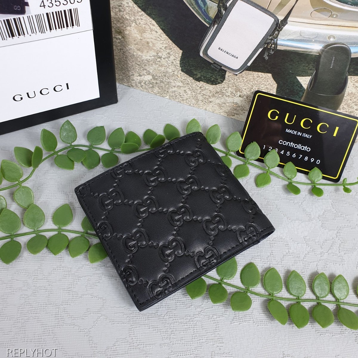 구찌 남성 씨마 로고 반 지갑