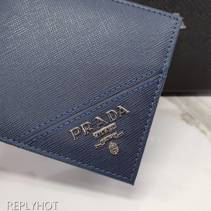 프라다 사피아노 스틸로고 머니클립 지갑