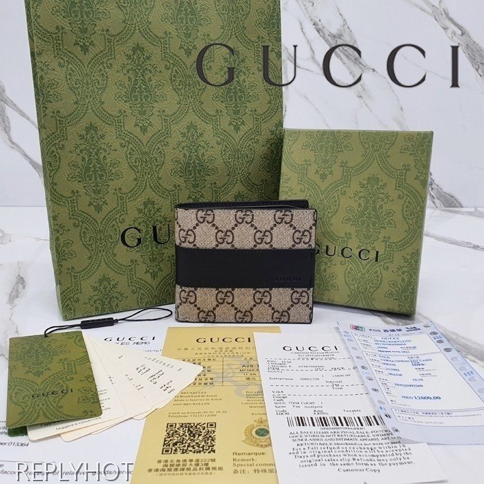 구찌 GG 수프림 에덴 반지갑 451240