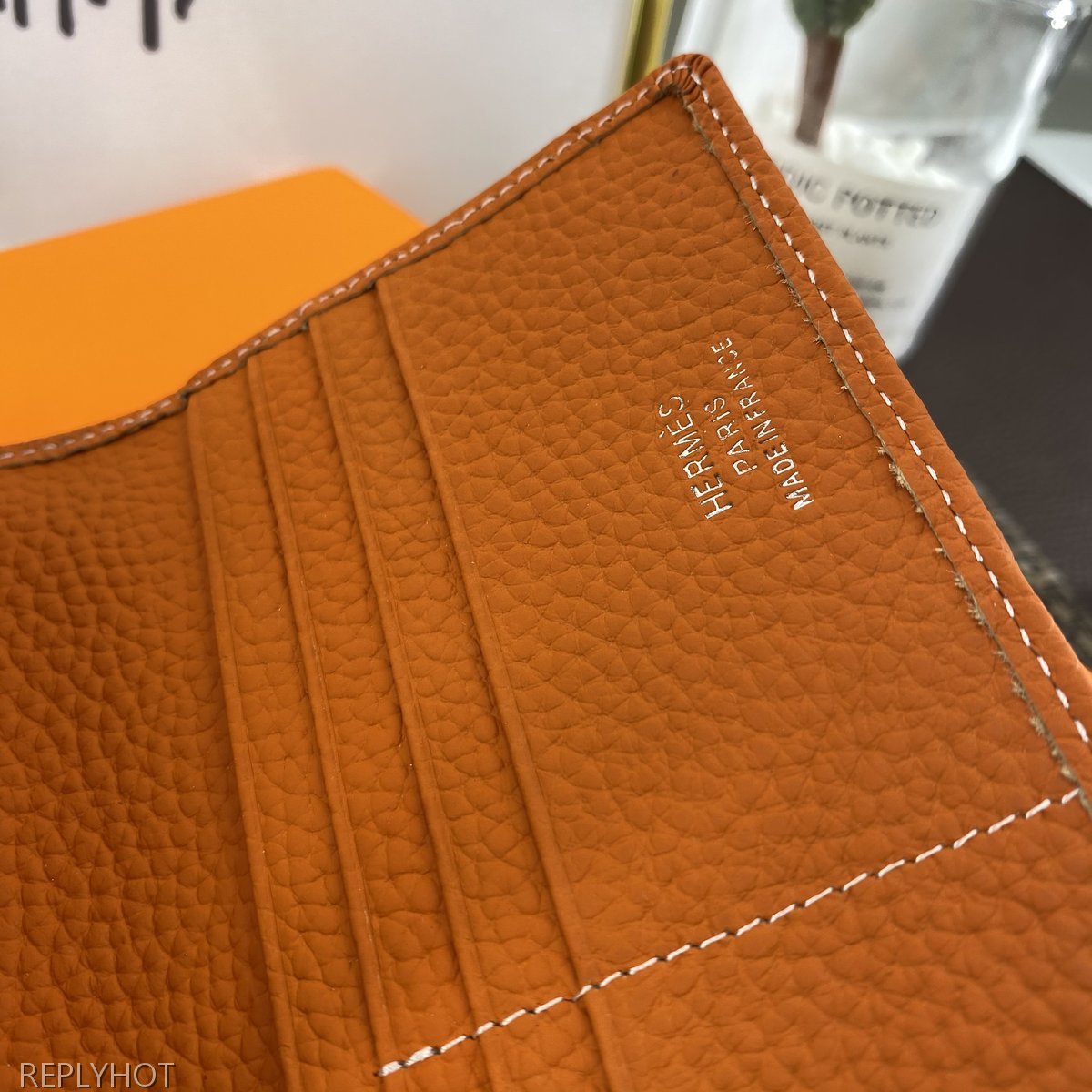 에르메스 지갑 오렌지 H514
