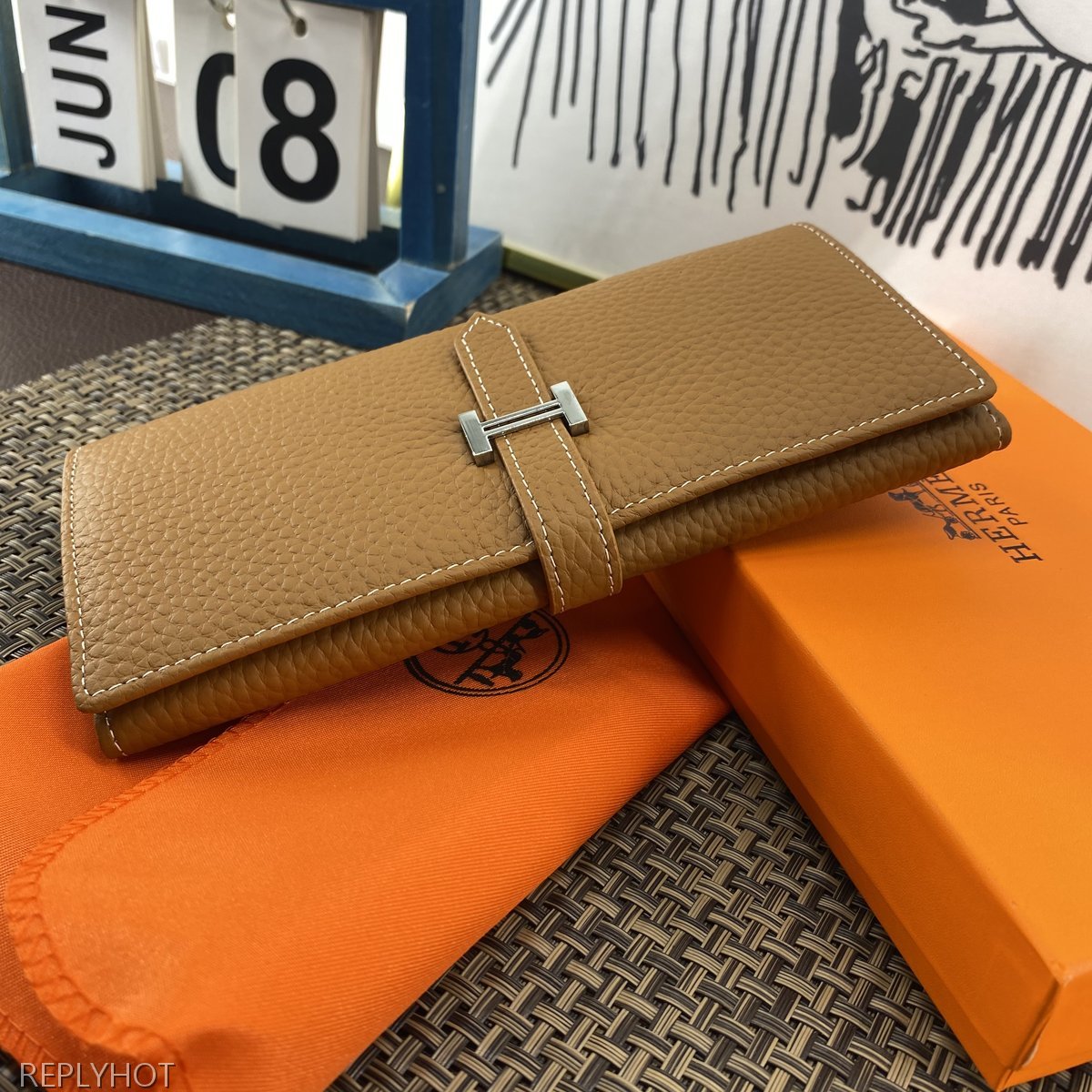 에르메스 지갑 브라운 H514