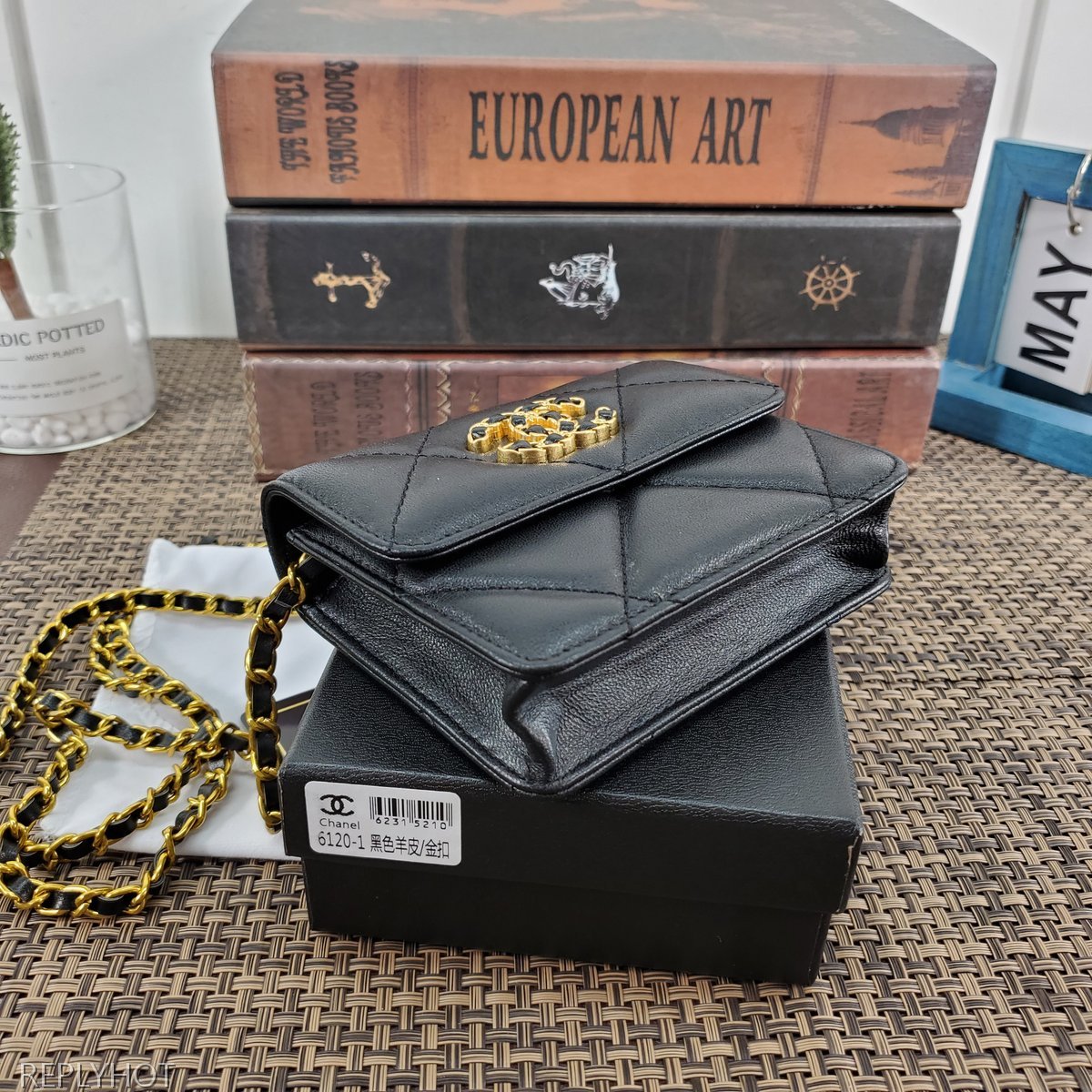 샤넬 램스킨 지갑 6120-1