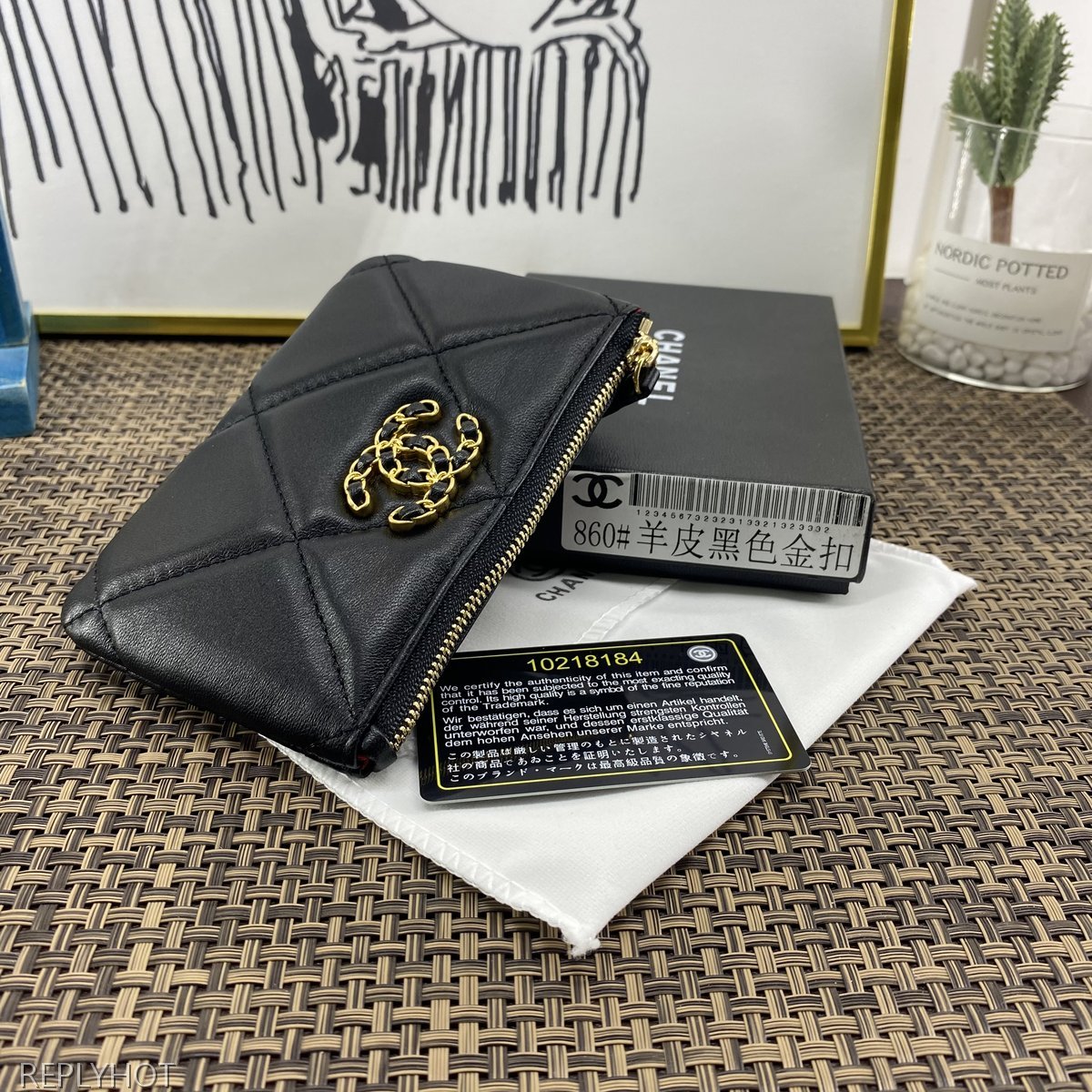 샤넬 램스킨 지갑 860