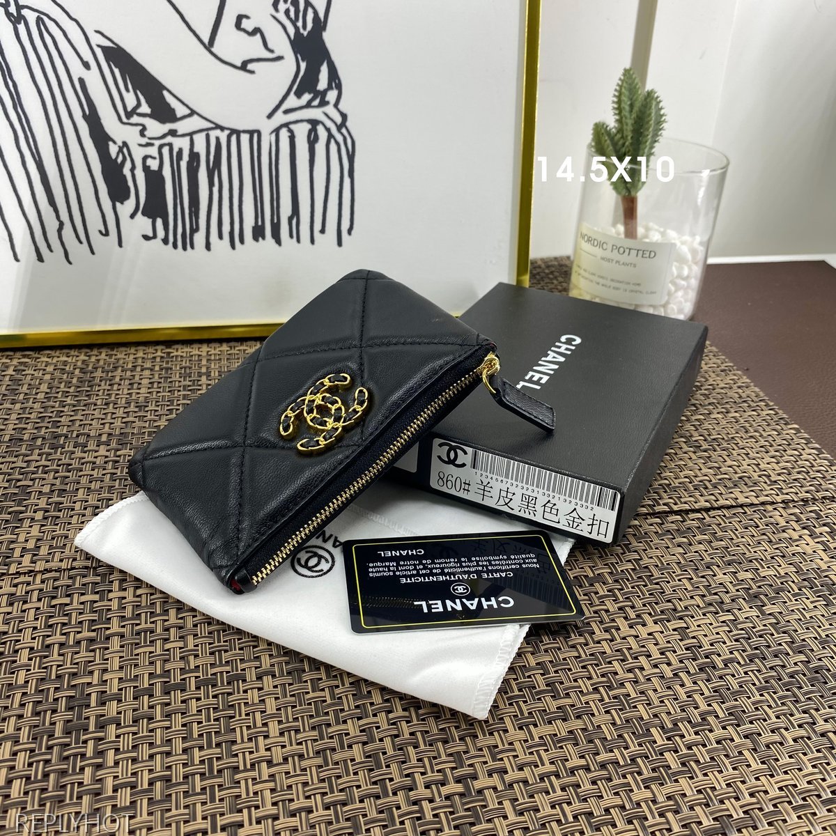 샤넬 램스킨 지갑 860