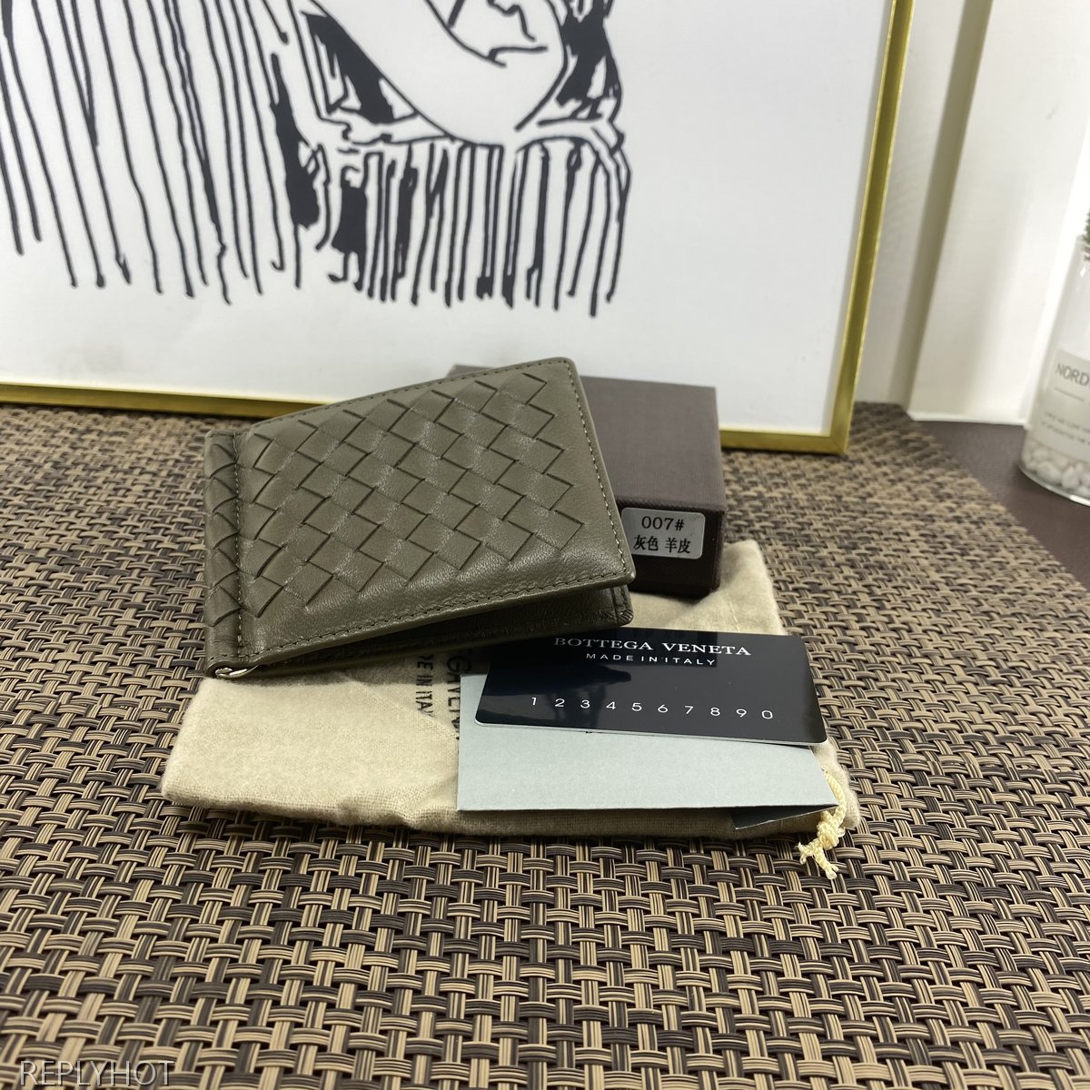 보테가베네타 지갑 그레이-007