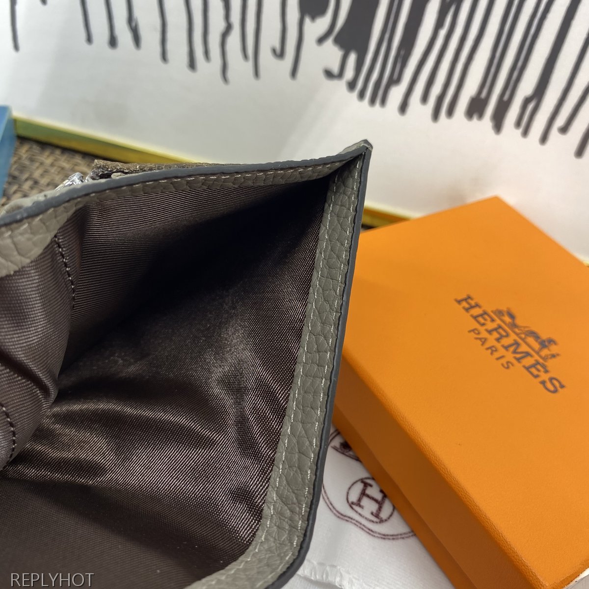 에르메스 지갑 그레이 603