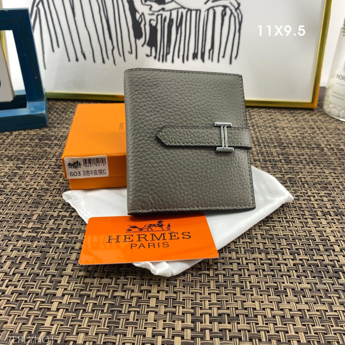 에르메스 지갑 그레이 603