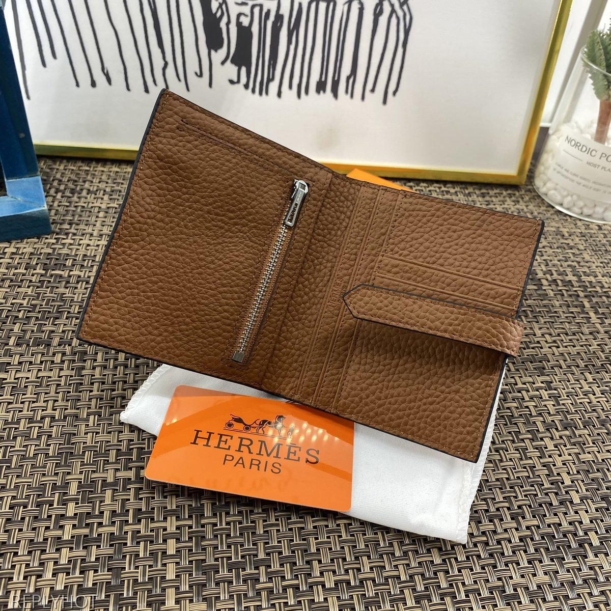 에르메스 지갑 브라운 603