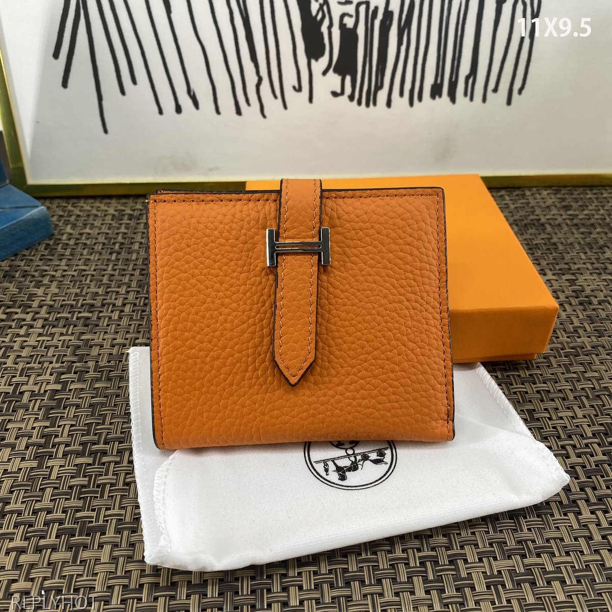 에르메스 지갑 오렌지 603