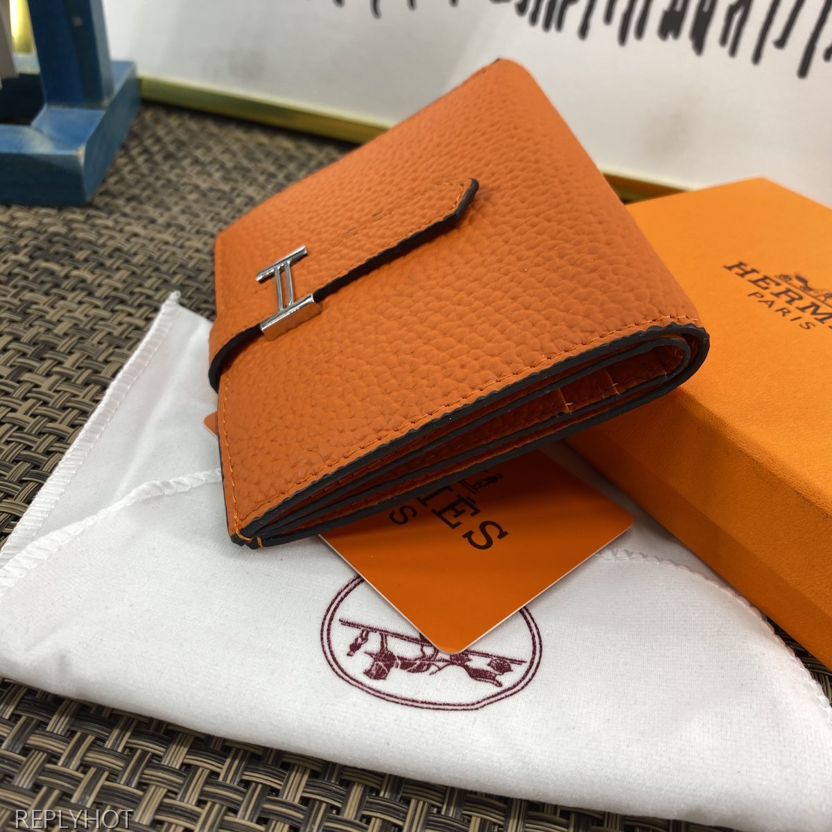 에르메스 지갑 오렌지 603