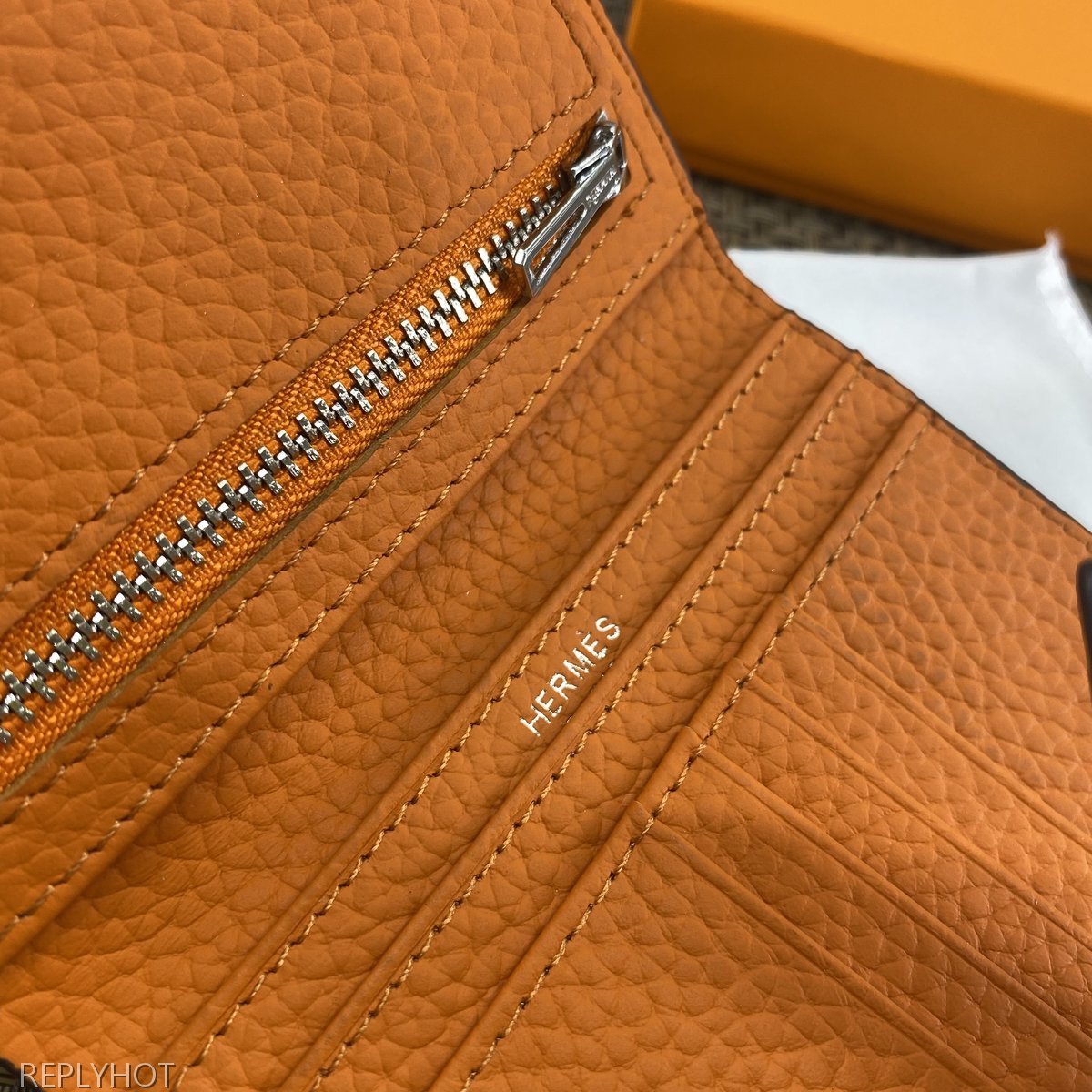 에르메스 지갑 오렌지 603