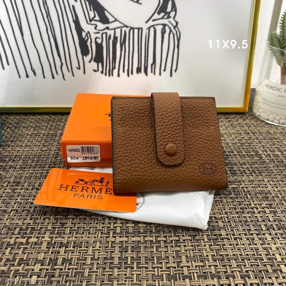 에르메스 지갑 브라운 604