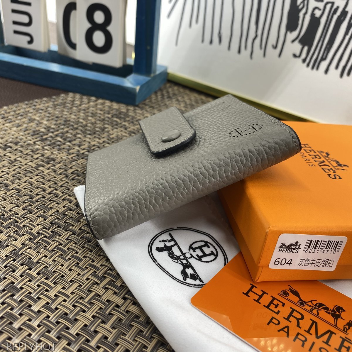 에르메스 지갑 그레이 604