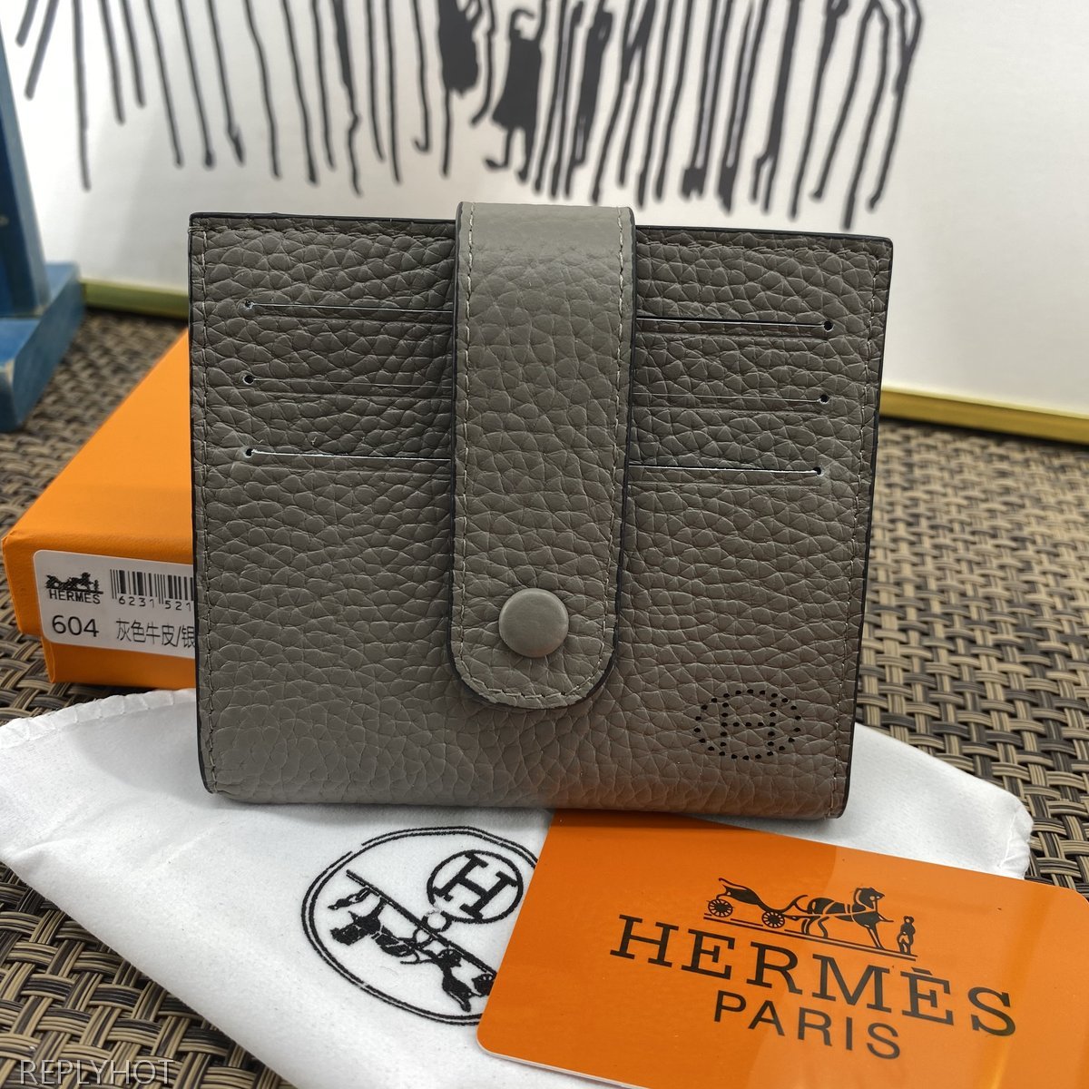 에르메스 지갑 그레이 604