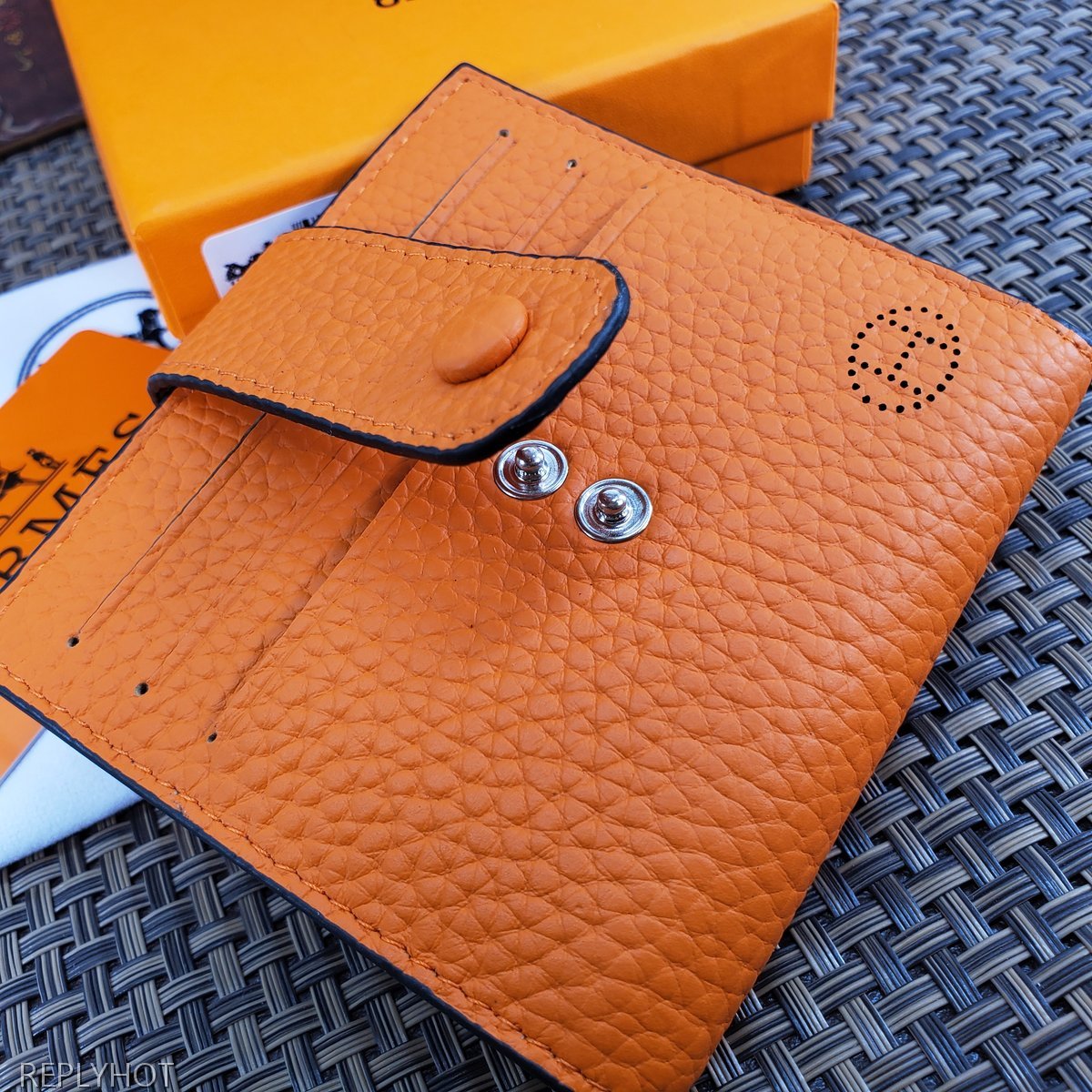 에르메스 지갑 오렌지 604