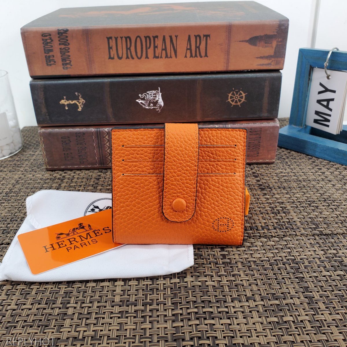 에르메스 지갑 오렌지 604