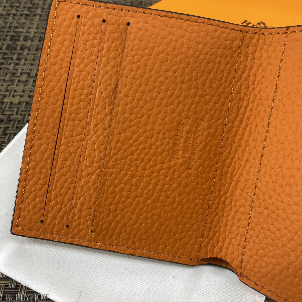 에르메스 지갑 오렌지 604