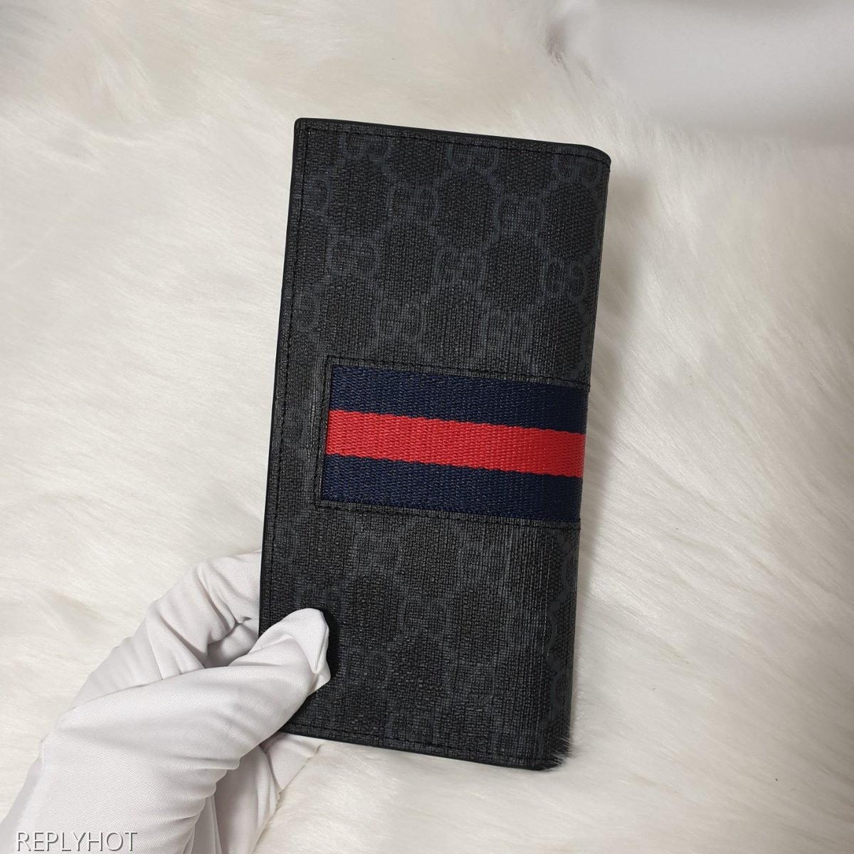 구찌 gg수프림 삼선 장지갑