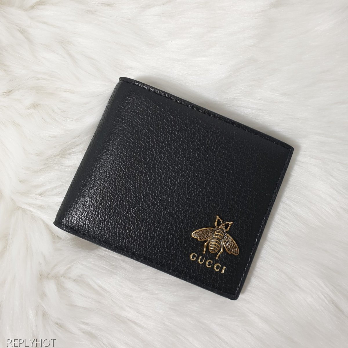 구찌 애니멀리에 벌 가죽 지갑