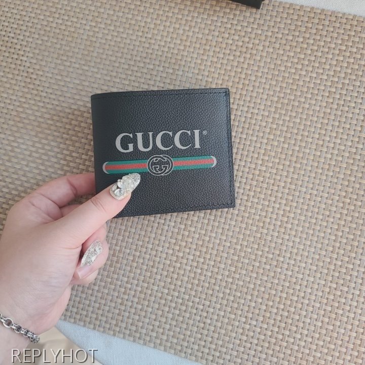 구찌 띠로고 반지갑 496309