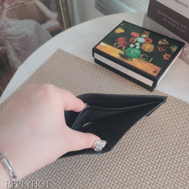 구찌 띠로고 반지갑 496309