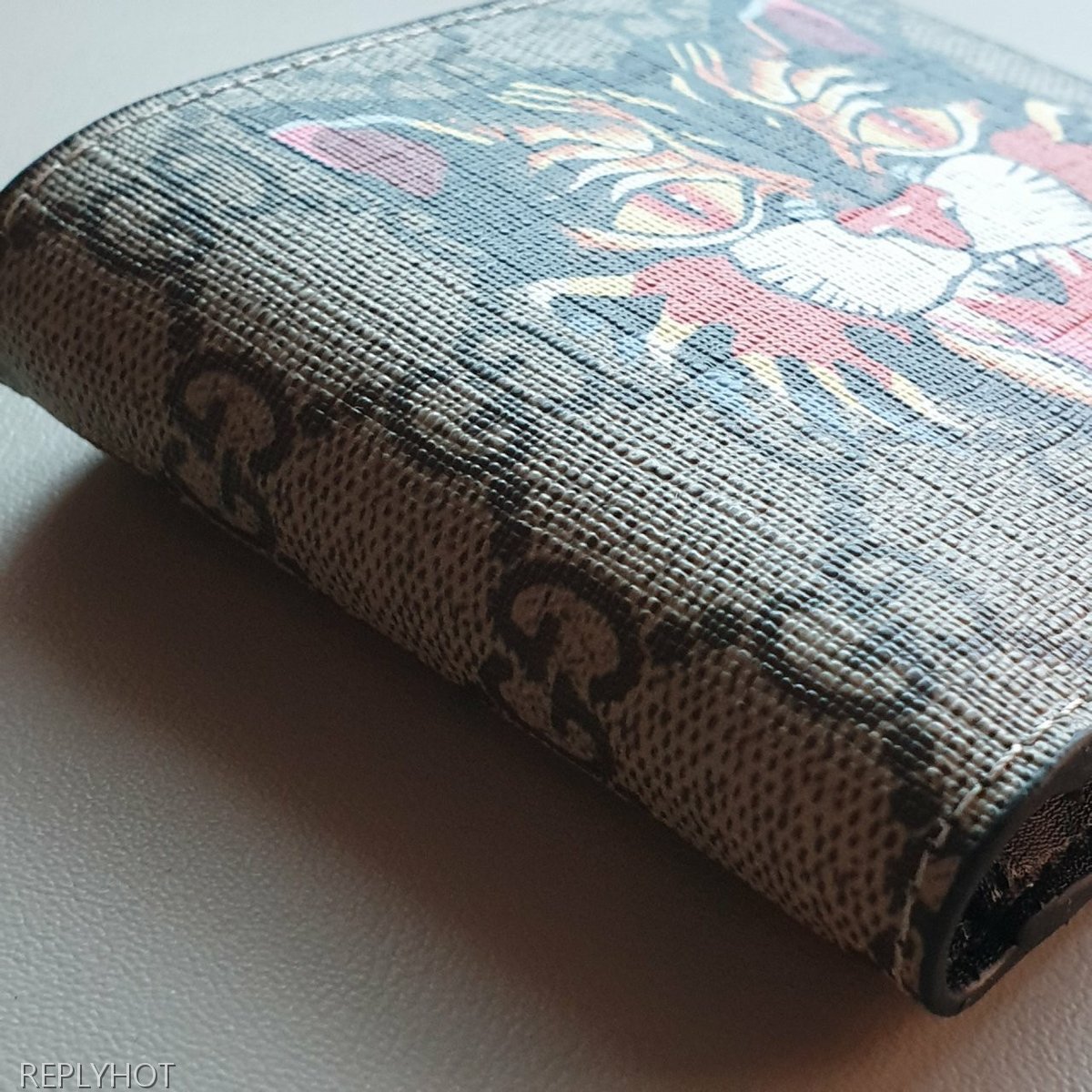 구찌 앵그리캣 반지갑 브라운