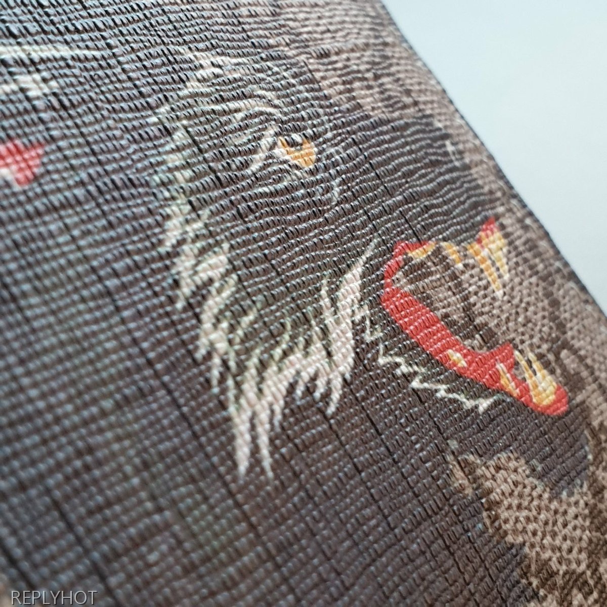 구찌 울프 XXV 반지갑 브라운