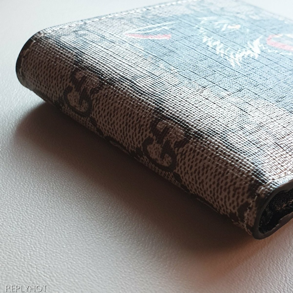 구찌 울프 XXV 반지갑 브라운