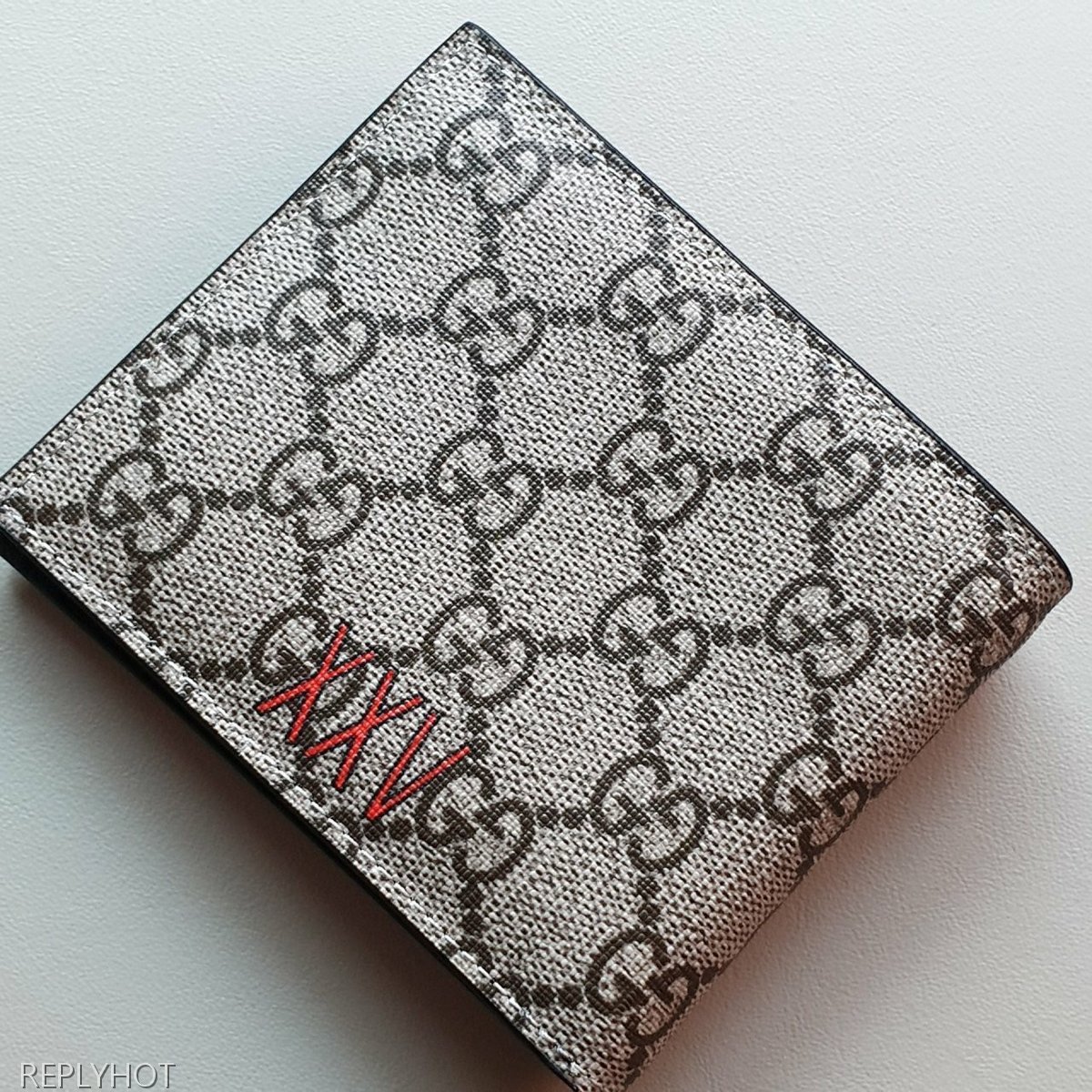 구찌 울프 XXV 반지갑 브라운