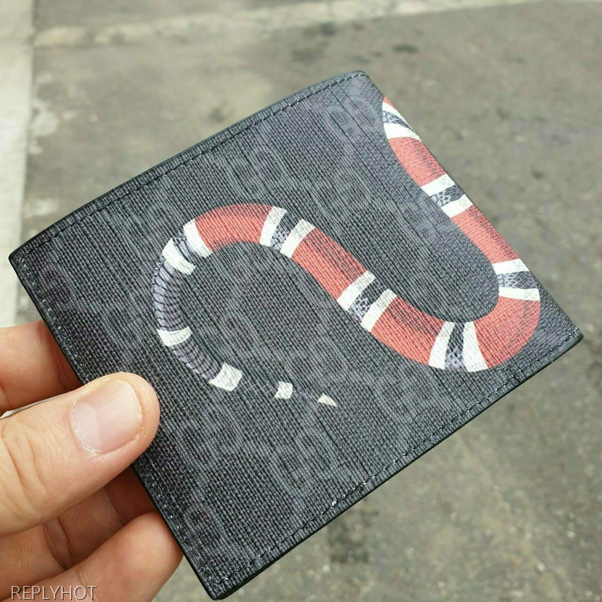 구찌 스네이크 반지갑 블랙